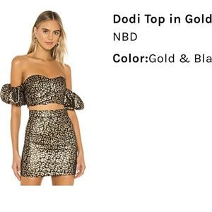 NBD Dodi Top in gold and black